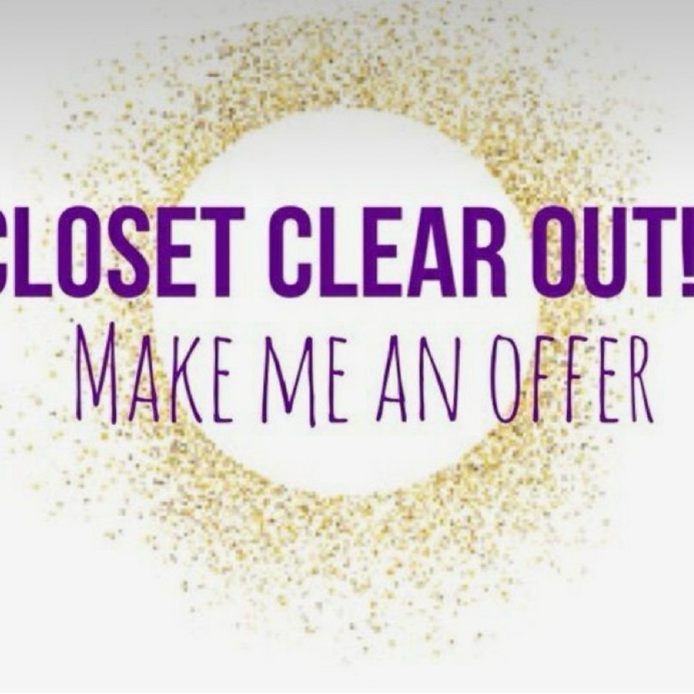 Cleaning out my closet. Get in on the deals.